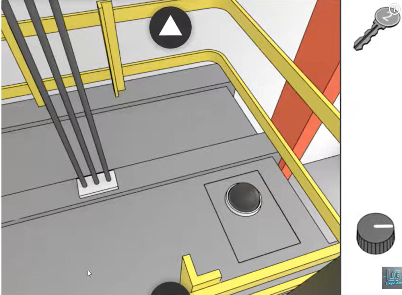 Elevator Room Escapeの鍵と操作装置