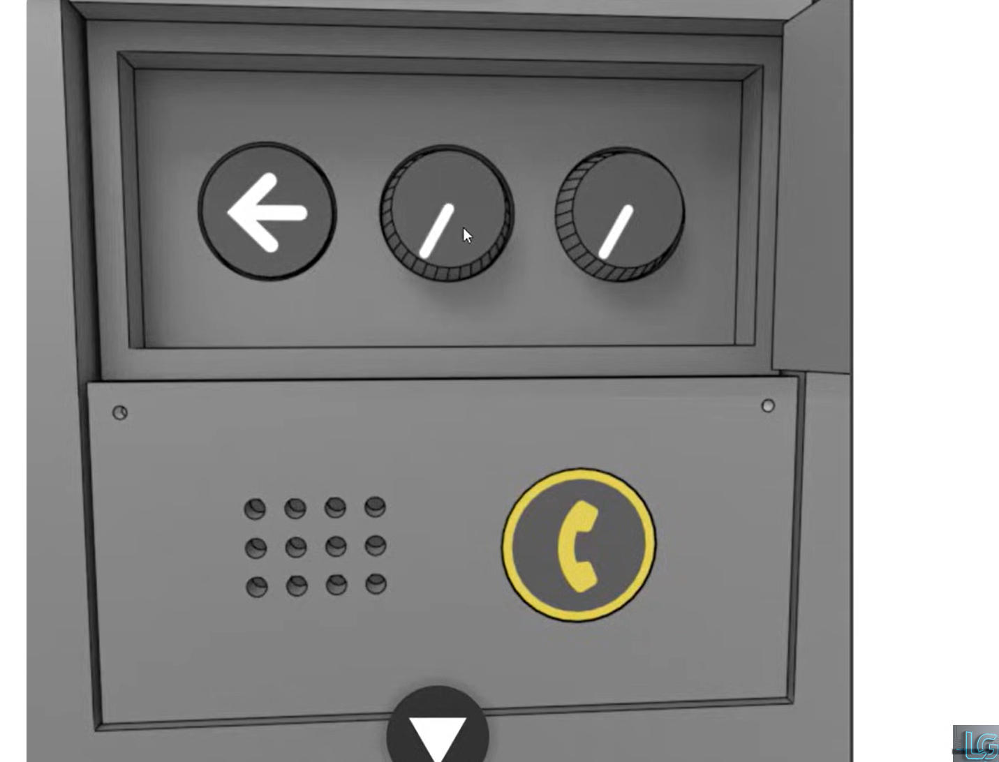 Elevator Room Escapeの電話とダイヤルのパズル