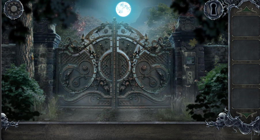 Escape The Haunted Manorの機械仕掛けの門パズル