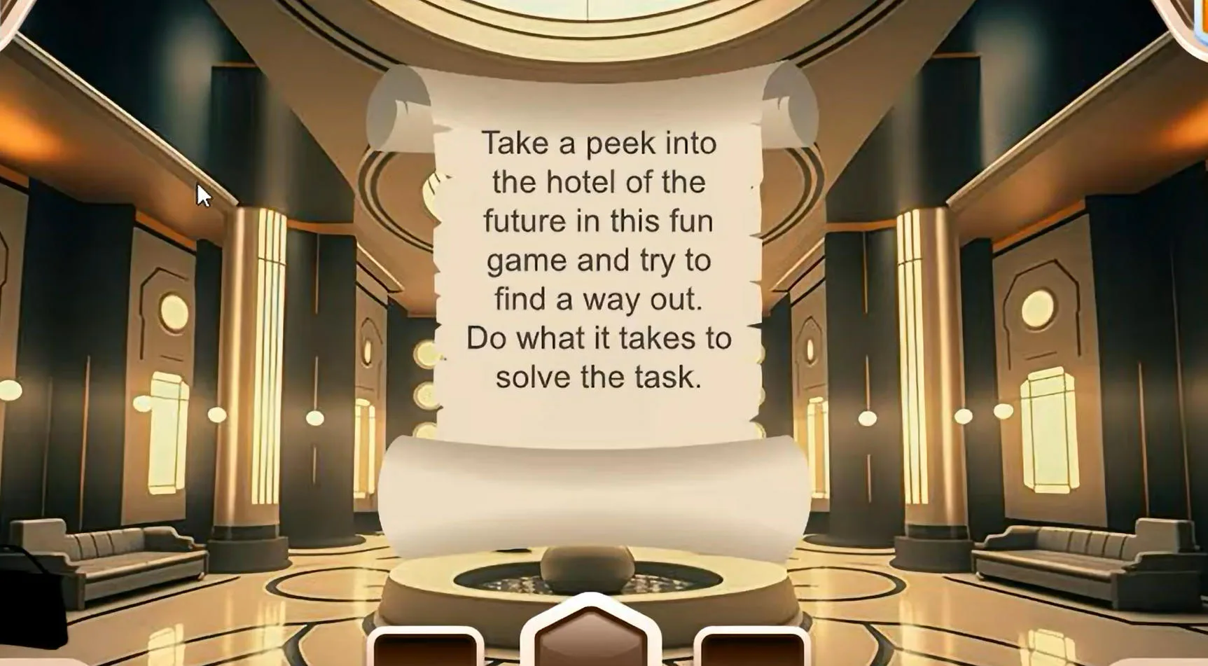 Future Hotel Escape futuristic hotel room puzzle