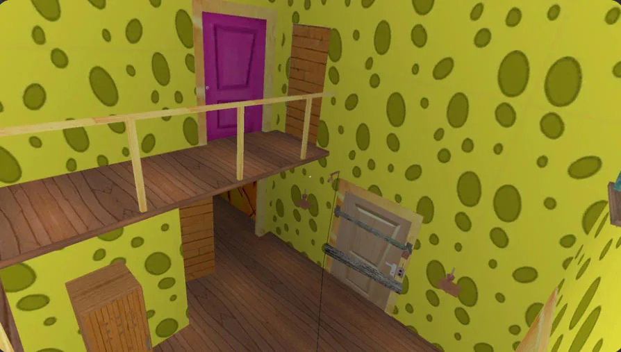 Granny Sponge Bob busca por objetos ocultos