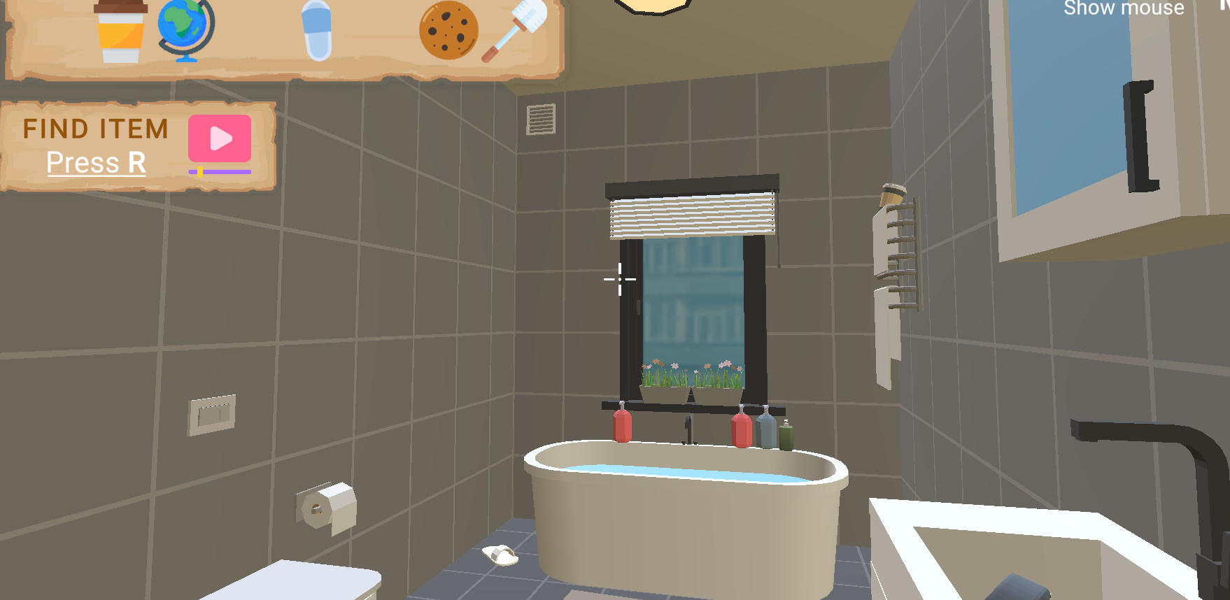 Schoolboy Runaway – Room Escape - Bathroom puzzle room with hidden objects to find