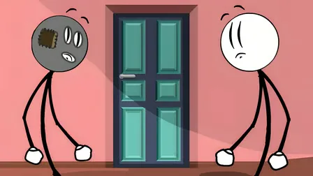 Jogo de fuga gratis: Stick Doors and Island: Choose Your Escape Route - jogar online